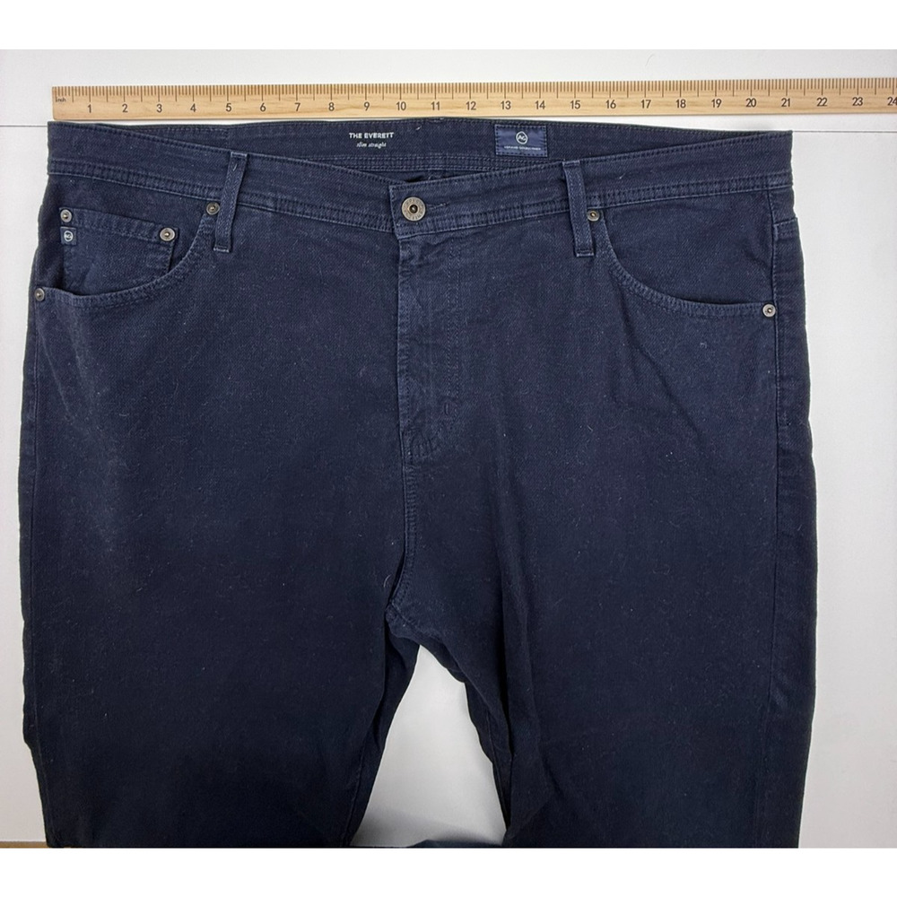 AG Adriano Goldschmied Everett Slim Straight Jeans Men's 40x34 Dark Wash Indigo - Picture 6 of 9